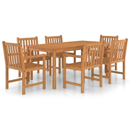 Set da pranzo da giardino 7 pz 180x90 cm in legno massello di teak