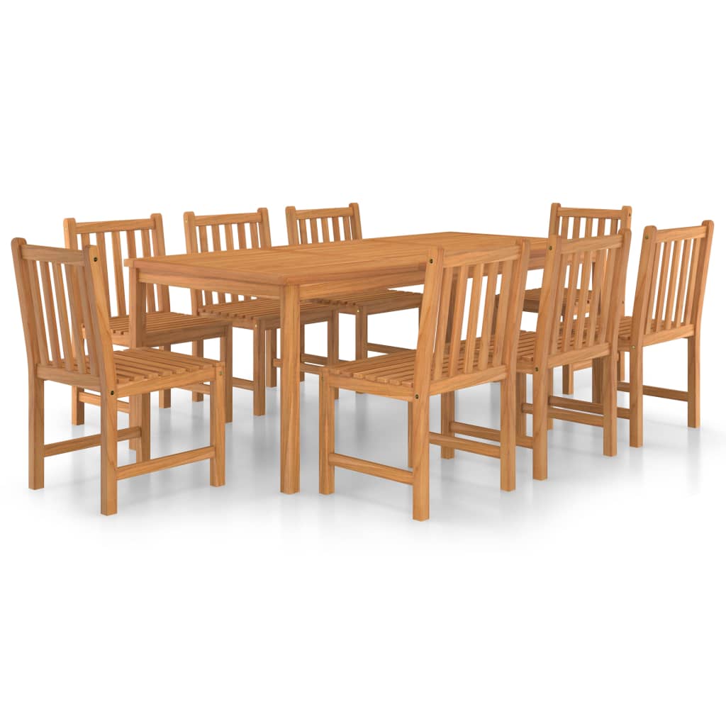 Set da pranzo da giardino 9 pz 200x100 cm in legno massello di teak
