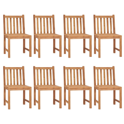 Set da Pranzo per Esterni 9 pz in Legno Massello di Teak