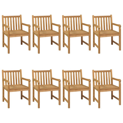 Set da Pranzo per Esterni 9 pz in Legno Massello di Teak