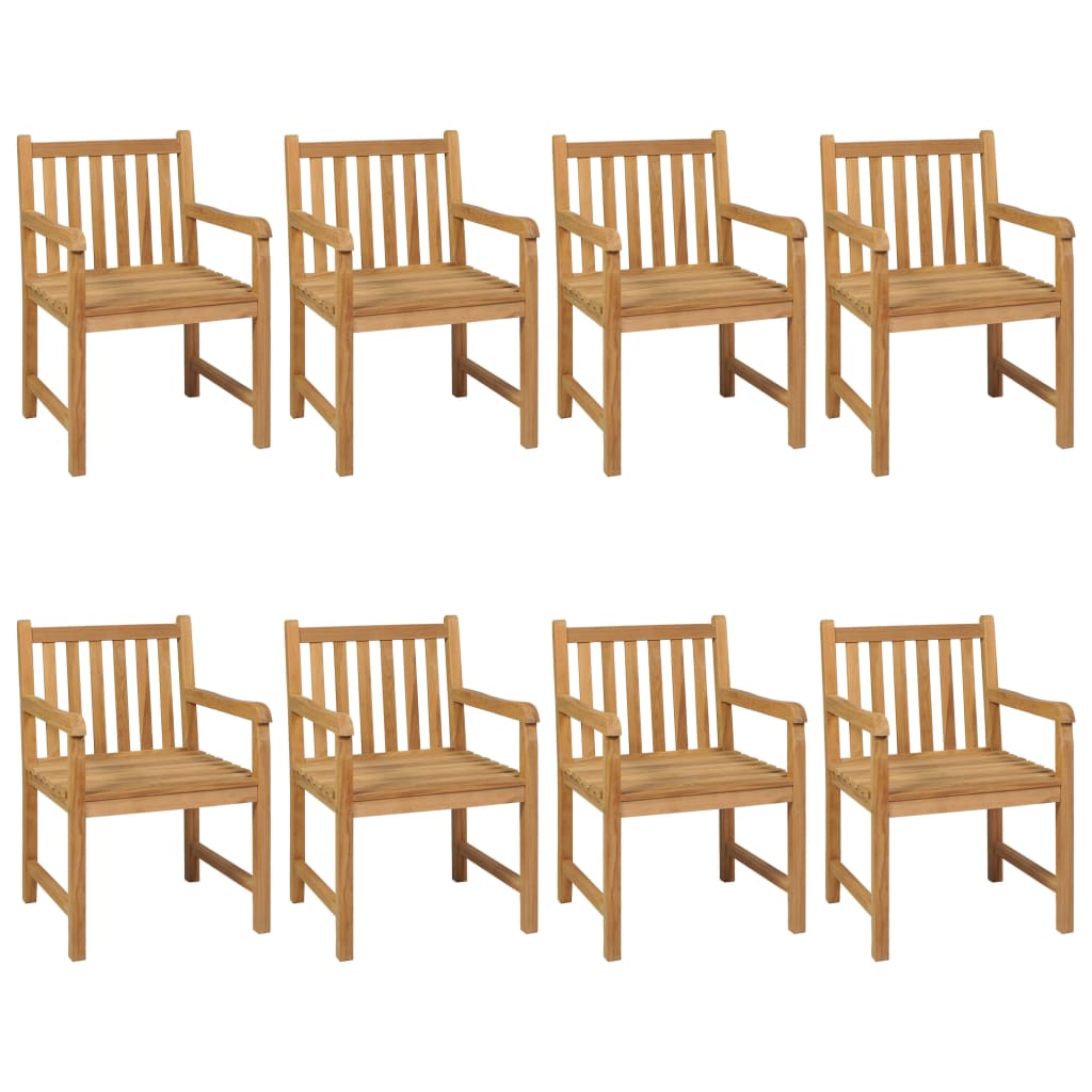 Set da pranzo da giardino 9 pz 200x100 cm in legno massello di teak