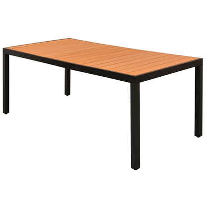 Set da Pranzo da Giardino 9 pz in Rattan PVC Nero e Marrone