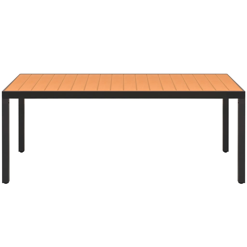 Set da Pranzo da Giardino 9 pz in Rattan PVC Nero e Marrone
