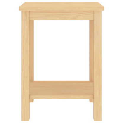 Comodino Naturale 35x30x47 cm in Legno Massello di Pino