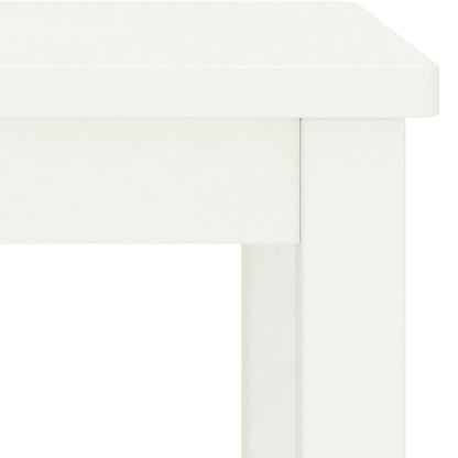 Comodino Bianco 35x30x47 cm in Legno Massello di Pino