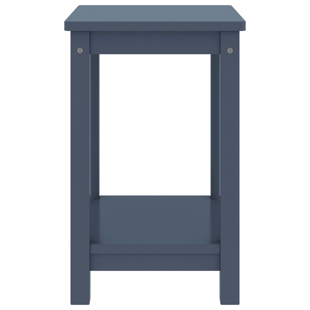 Comodino Grigio Chiaro 35x30x47 cm in Legno Massello di Pino