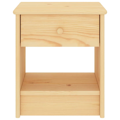 Comodino Naturale 35x30x40 cm in Legno Massello di Pino