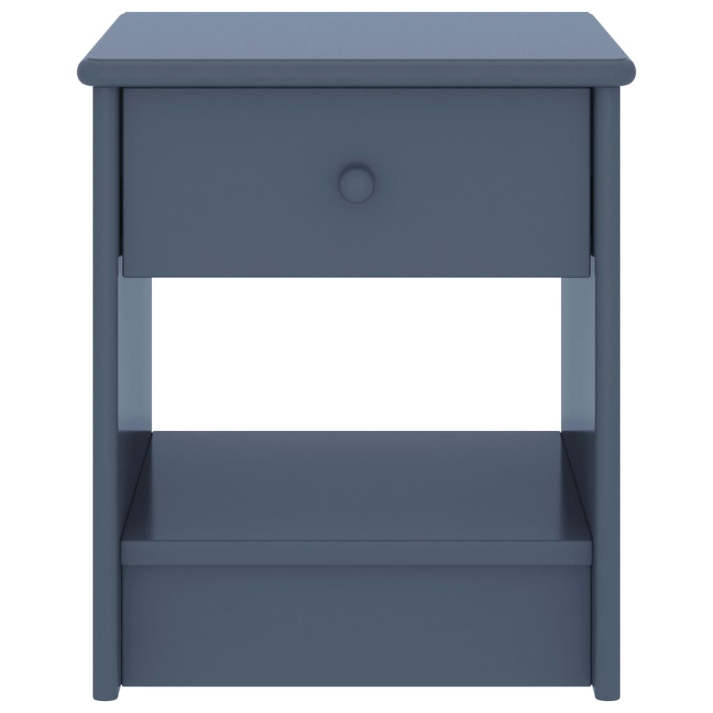 Comodino Grigio Chiaro 35x30x40 cm in Legno Massello di Pino