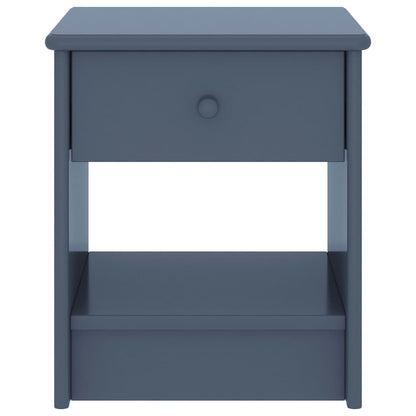 Comodino Grigio Chiaro 35x30x40 cm in Legno Massello di Pino