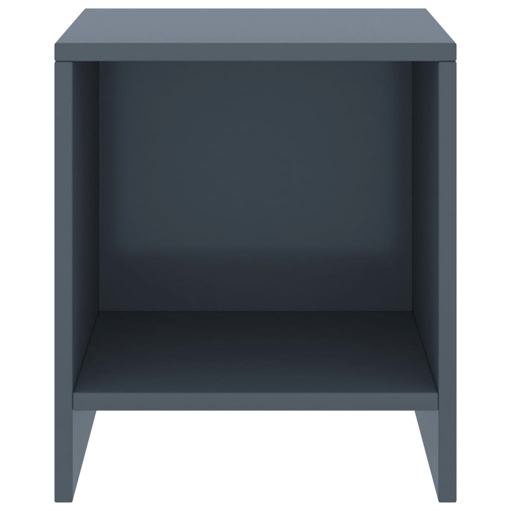 Comodino Grigio Chiaro 35x30x40 cm in Legno Massello di Pino
