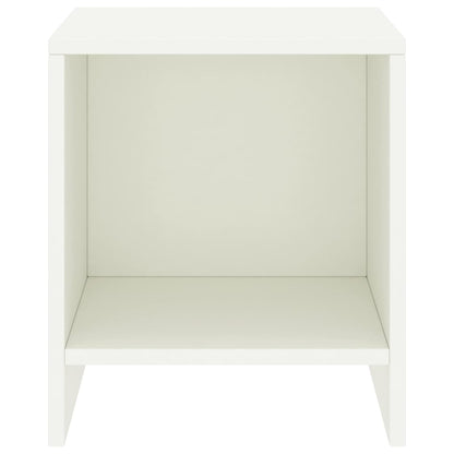 Comodini 2 pz Bianco 35x30x40 cm in Pino Massello