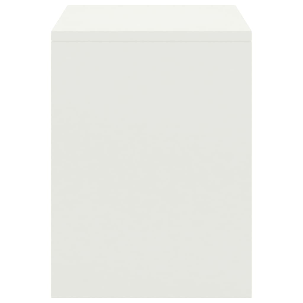 Comodini 2 pz Bianco 35x30x40 cm in Pino Massello