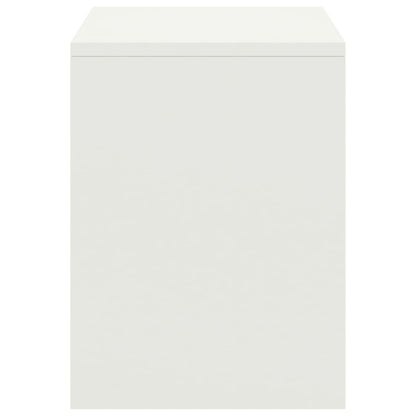 Comodini 2 pz Bianco 35x30x40 cm in Pino Massello
