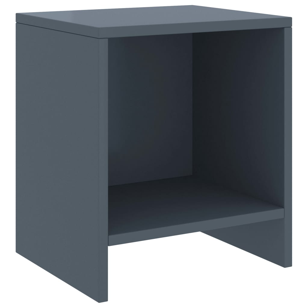 Comodini 2 pz Grigio Chiaro 35x30x40 cm Legno Massello di Pino