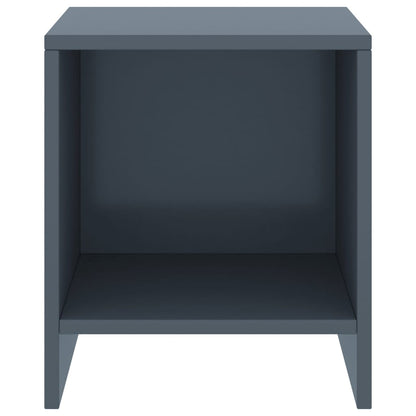 Comodini 2 pz Grigio Chiaro 35x30x40 cm Legno Massello di Pino