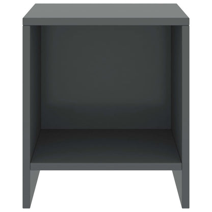 Comodini 2 pz Grigio Scuro 35x30x40 cm in Pino Massello