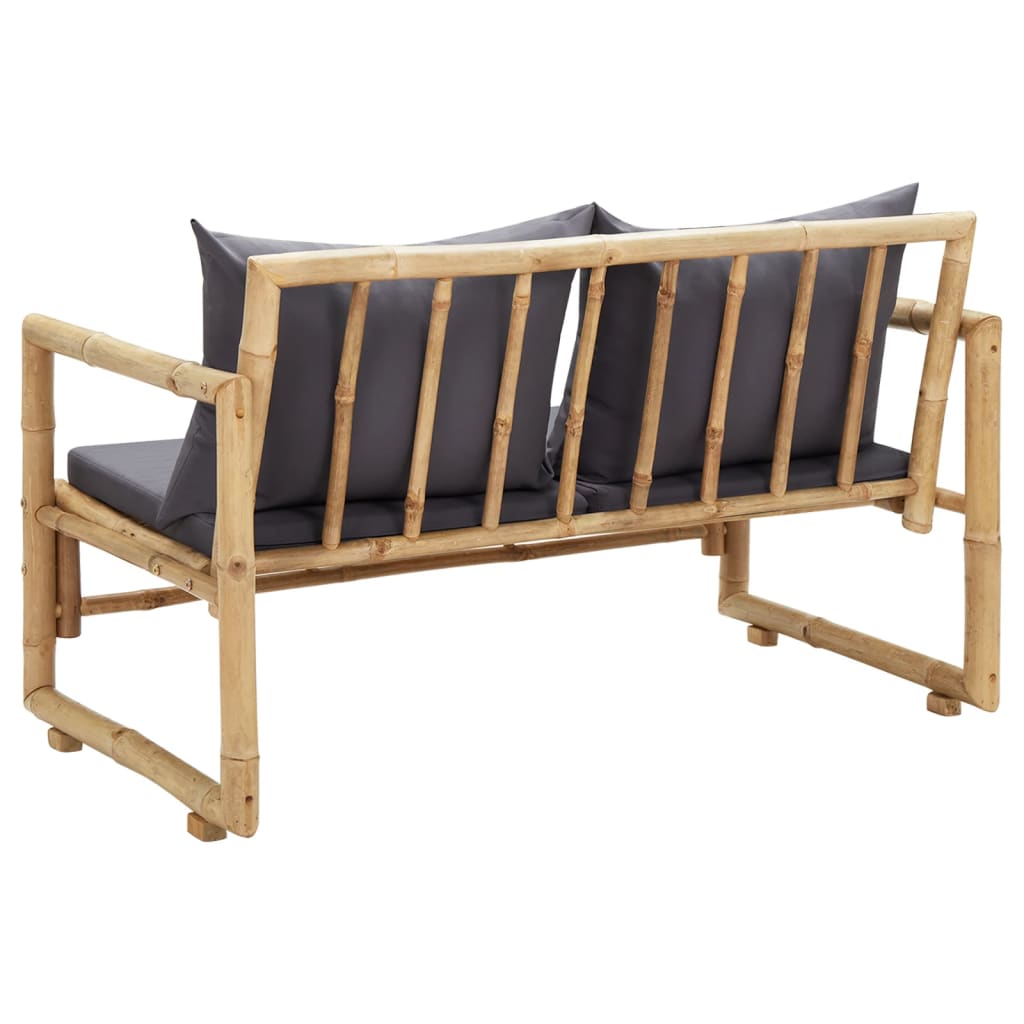 Panca da Giardino con Cuscini 115 cm in BambÃ¹