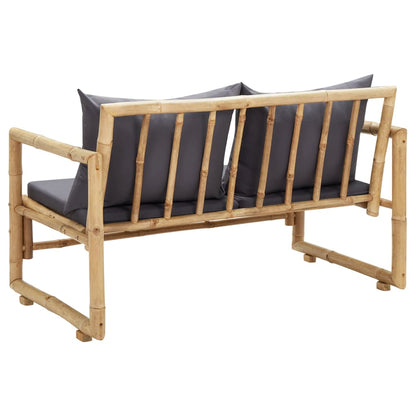 Panca da Giardino con Cuscini 115 cm in BambÃ¹