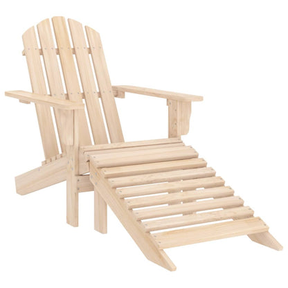 Sedia Giardino Adirondack con Ottomana Massello di Abete