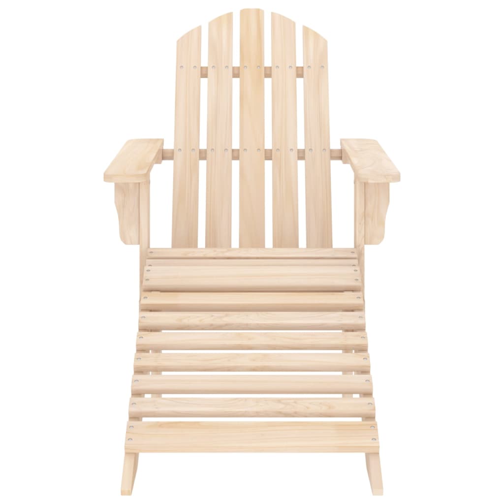 Sedia Giardino Adirondack con Ottomana Massello di Abete