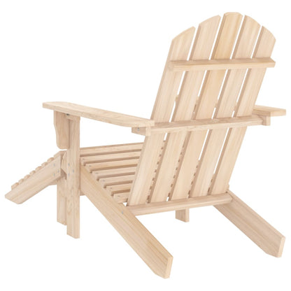 Sedia Giardino Adirondack con Ottomana Massello di Abete