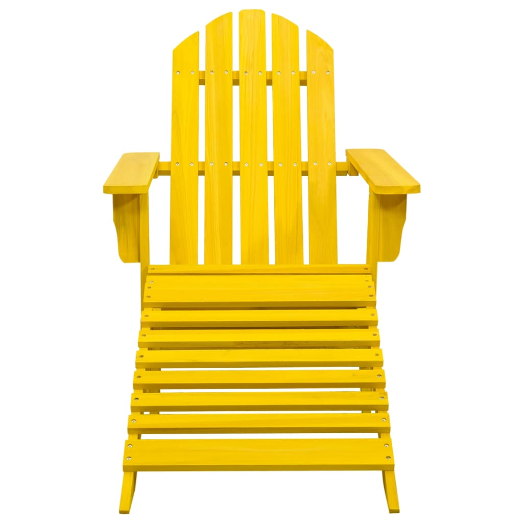Sedia Giardino Adirondack con Ottomana Massello di Abete Gialla