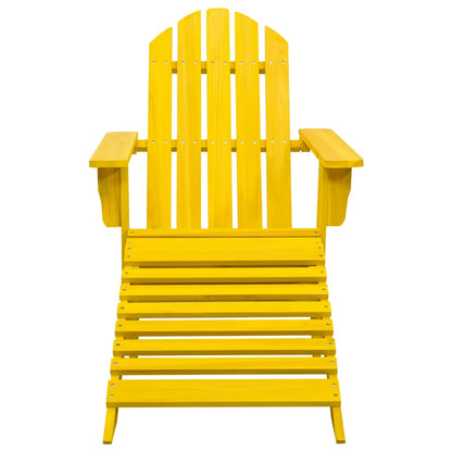 Sedia Giardino Adirondack con Ottomana Massello di Abete Gialla