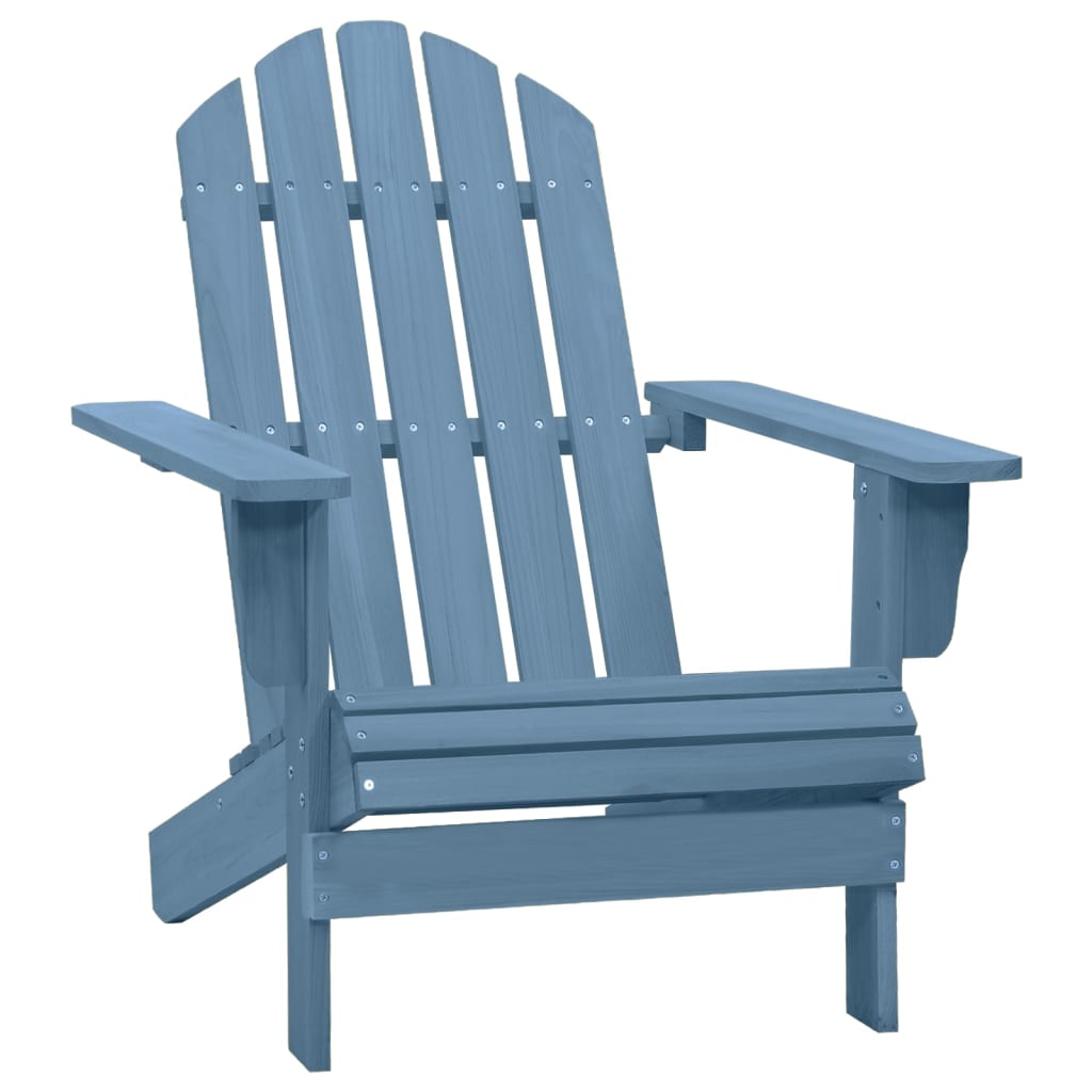 Sedia Giardino Adirondack in Legno Massello di Abete Blu