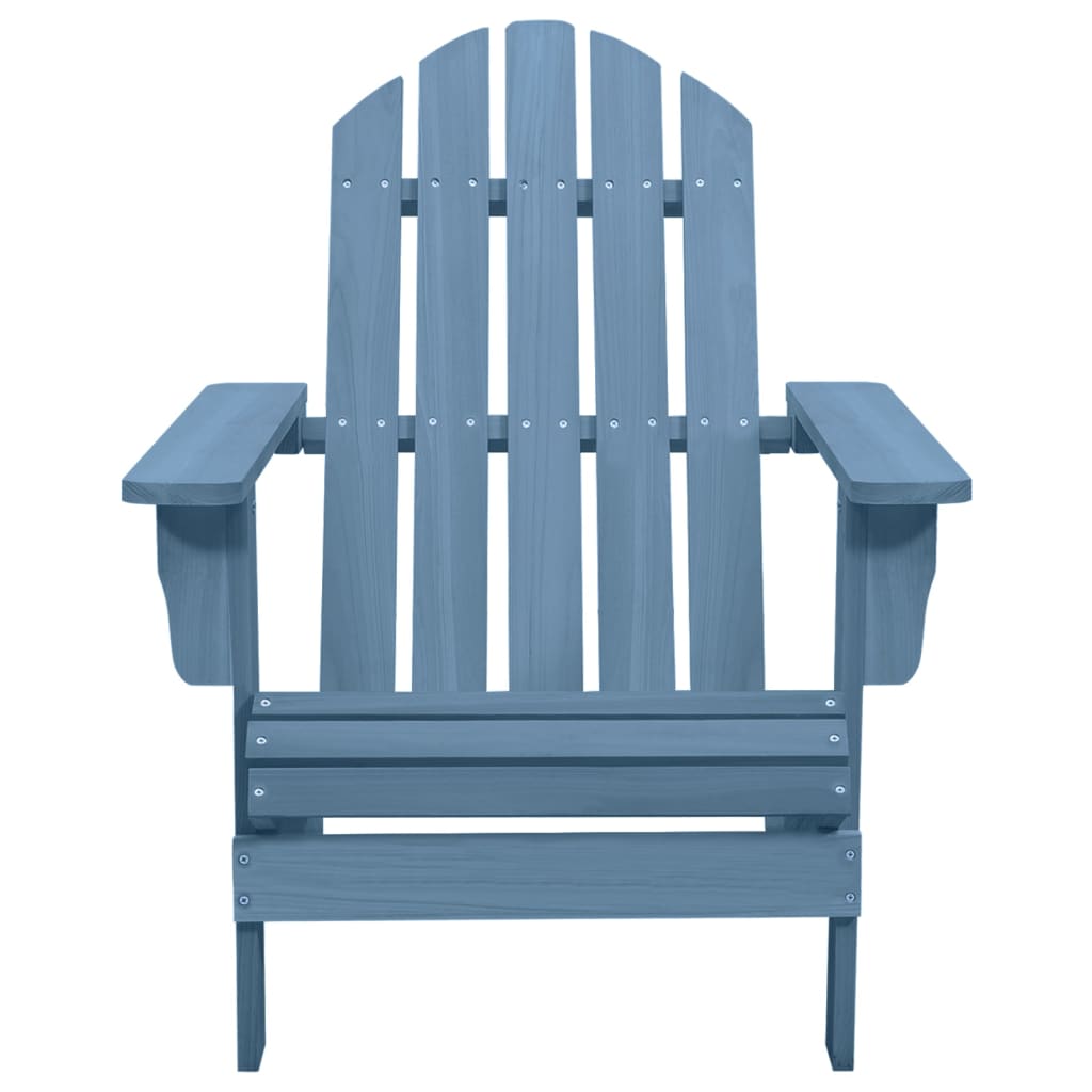 Sedia Giardino Adirondack in Legno Massello di Abete Blu