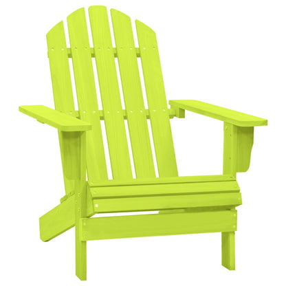 Sedia Giardino Adirondack in Legno Massello di Abete Verde