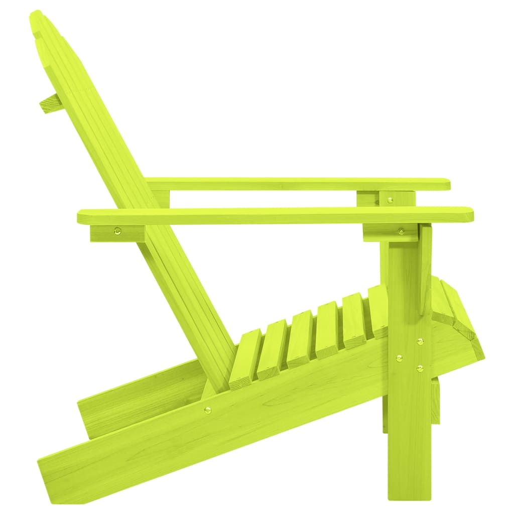 Sedia Giardino Adirondack in Legno Massello di Abete Verde