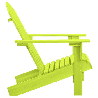 Sedia Giardino Adirondack in Legno Massello di Abete Verde