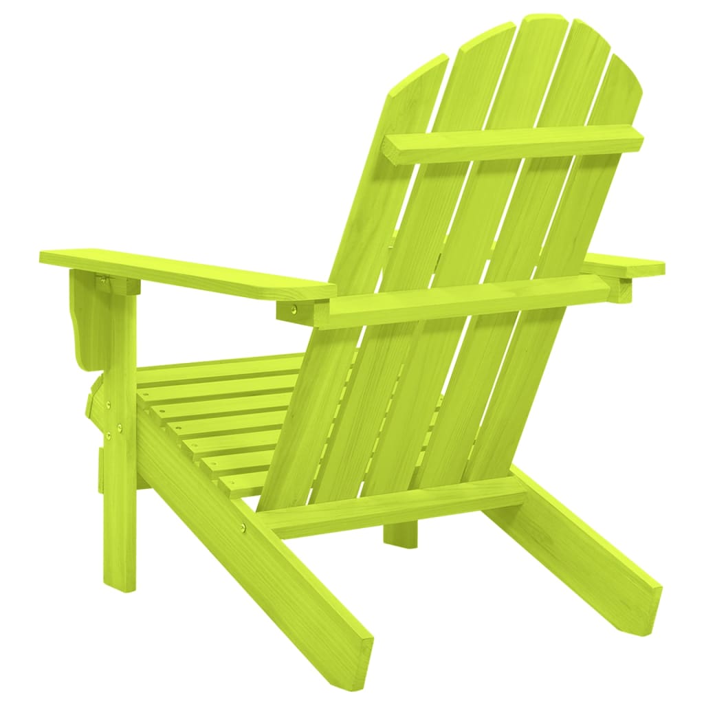 Sedia Giardino Adirondack in Legno Massello di Abete Verde