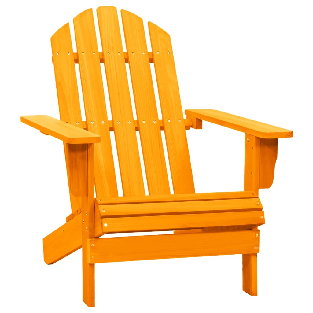 Sedia Giardino Adirondack in Legno Massello di Abete Arancione