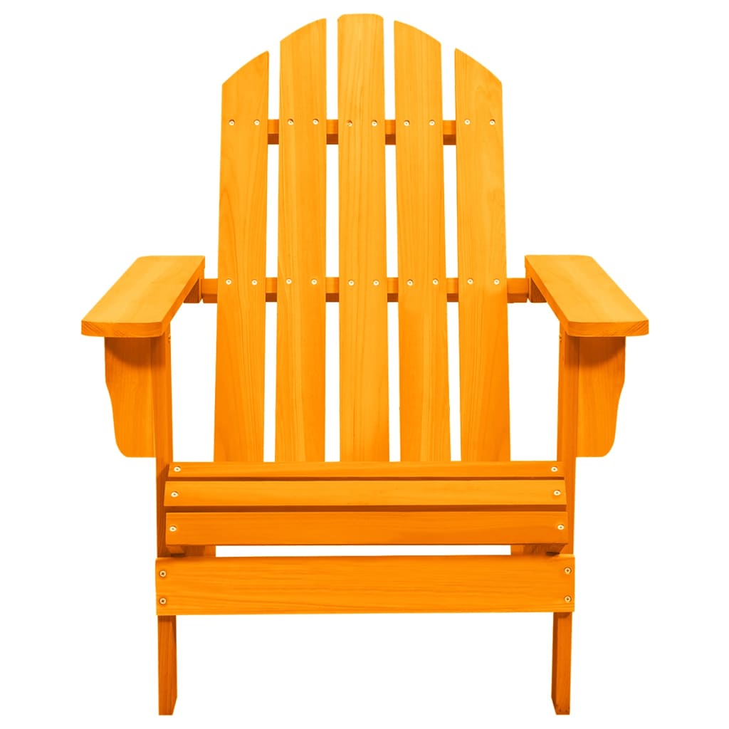 Sedia Giardino Adirondack in Legno Massello di Abete Arancione
