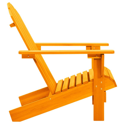 Sedia Giardino Adirondack in Legno Massello di Abete Arancione