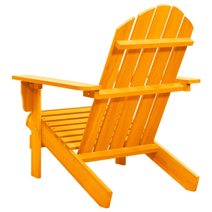 Sedia Giardino Adirondack in Legno Massello di Abete Arancione