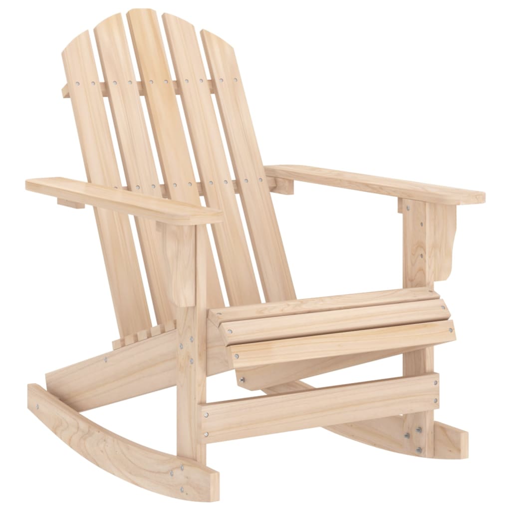 Sedia a Dondolo Giardino Adirondack in Legno Massello di Abete