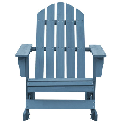 Sedia a Dondolo Adirondack in Legno Massello di Abete Blu