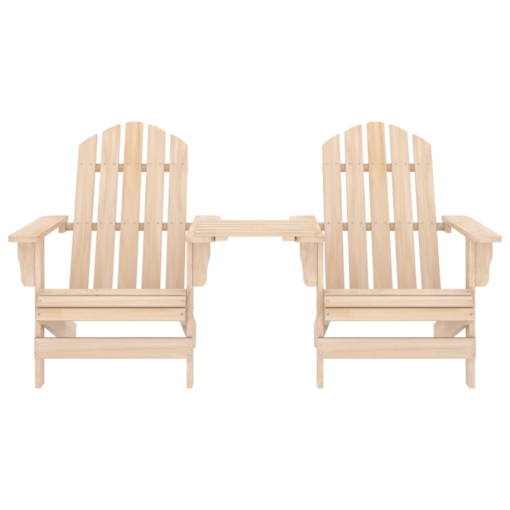 Sedie da Giardino Adirondack con Tavolino in Legno Abete