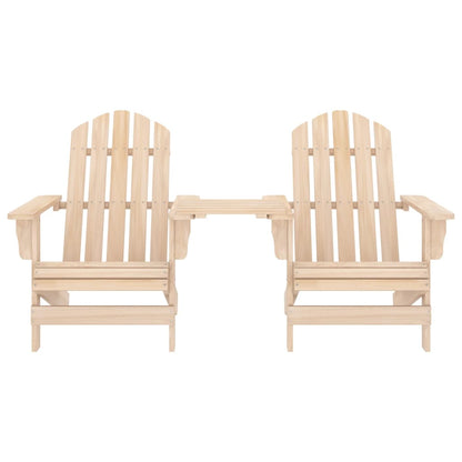 Sedie da Giardino Adirondack con Tavolino in Legno Abete