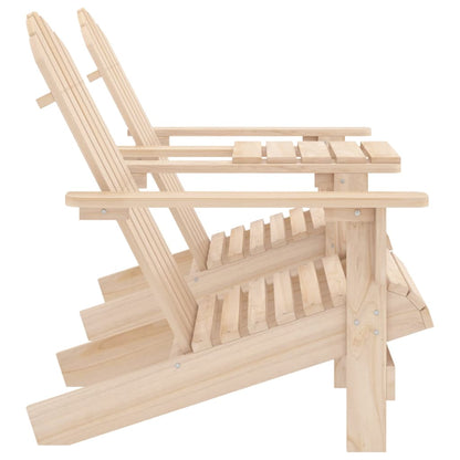 Sedie da Giardino Adirondack con Tavolino in Legno Abete