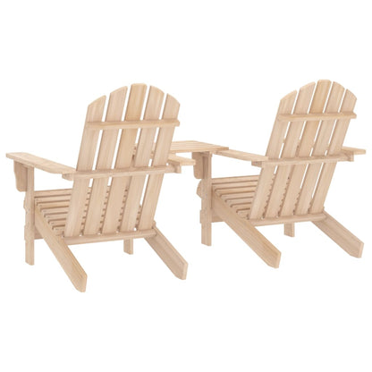 Sedie da Giardino Adirondack con Tavolino in Legno Abete