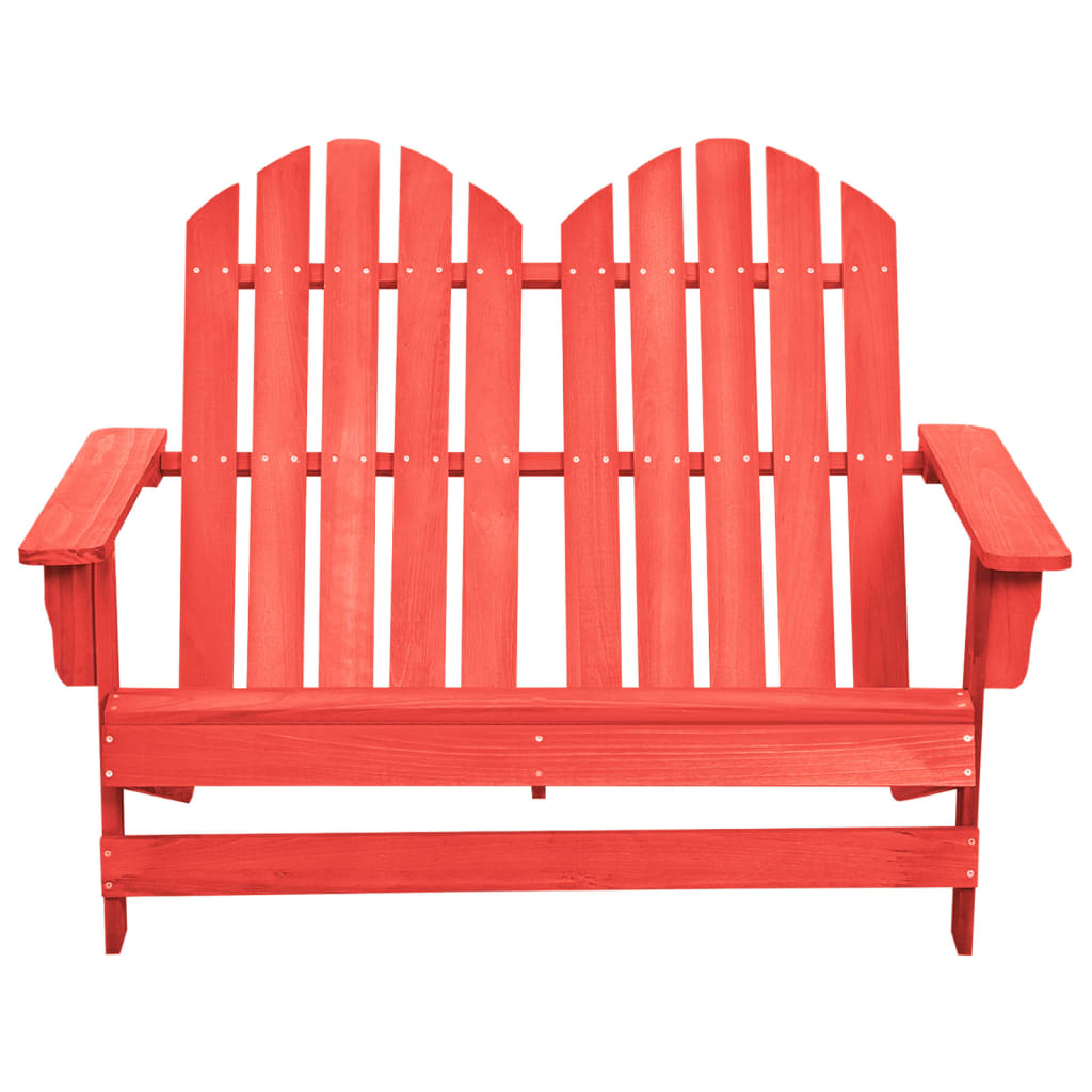 Sedia da Giardino Adirondack a 2 Posti in Legno di Abete Rossa