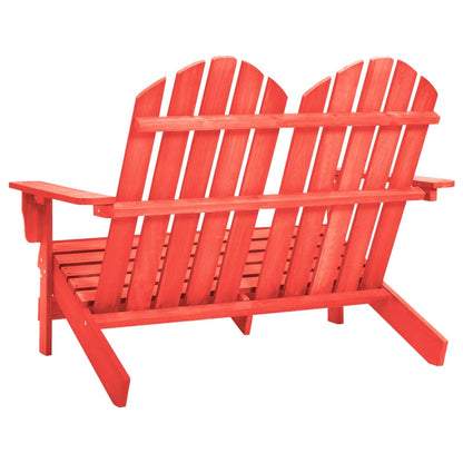 Sedia da Giardino Adirondack a 2 Posti in Legno di Abete Rossa