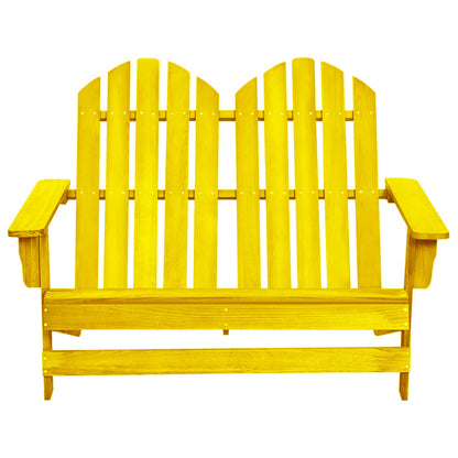 Sedia da Giardino Adirondack a 2 Posti in Legno di Abete Gialla