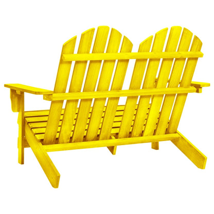 Sedia da Giardino Adirondack a 2 Posti in Legno di Abete Gialla