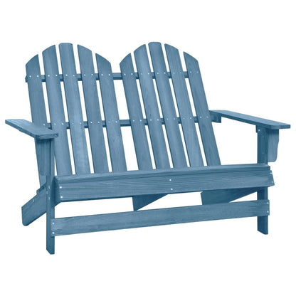 Sedia da Giardino Adirondack a 2 Posti in Legno di Abete Blu