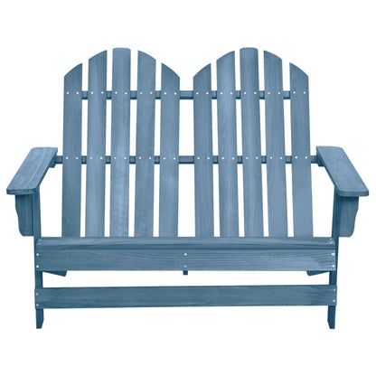Sedia da Giardino Adirondack a 2 Posti in Legno di Abete Blu