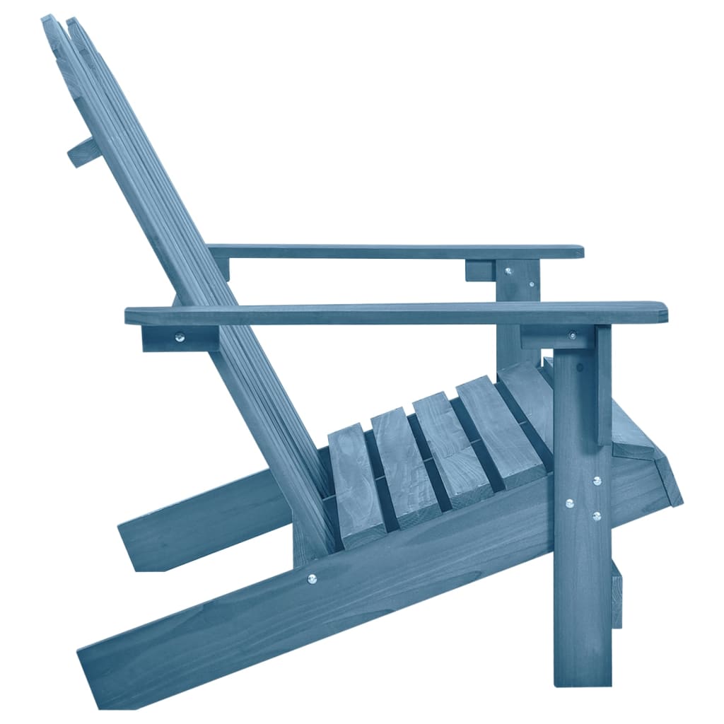 Sedia da Giardino Adirondack a 2 Posti in Legno di Abete Blu